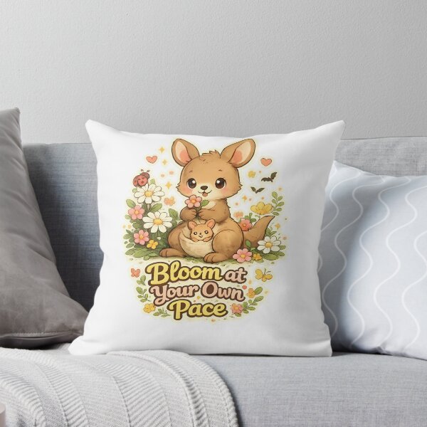 Item preview, Bloom at Your Own Pace – Cute Kangaroo Growth Mindset Design designed and sold by HoMya.