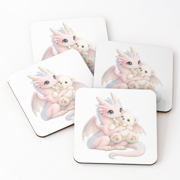 Item preview, Cute Pink Dragon Hugging Teddy Bear designed and sold by Hatchling Hollow.