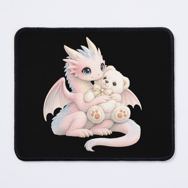 Item preview, Cute Pink Dragon Hugging Teddy Bear designed and sold by Hatchling Hollow.
