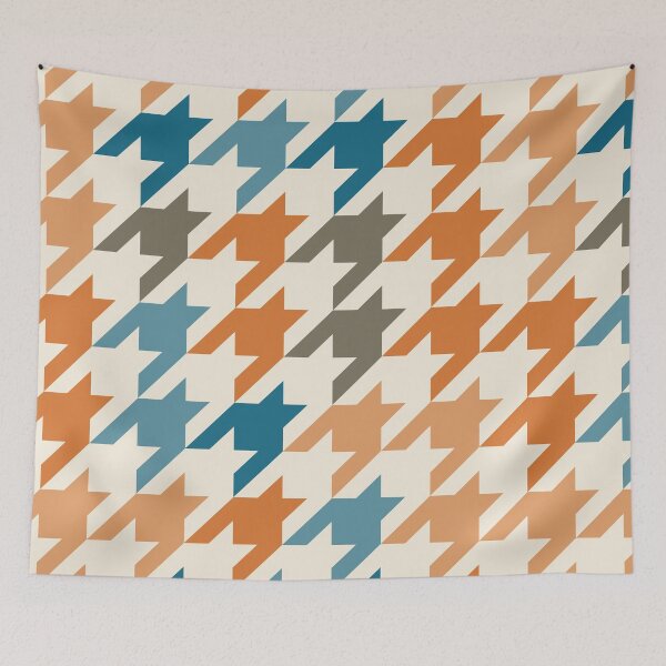 Item preview, Modern Colorful Houndstooth Pattern Nostalgie designed and sold by TexSta.