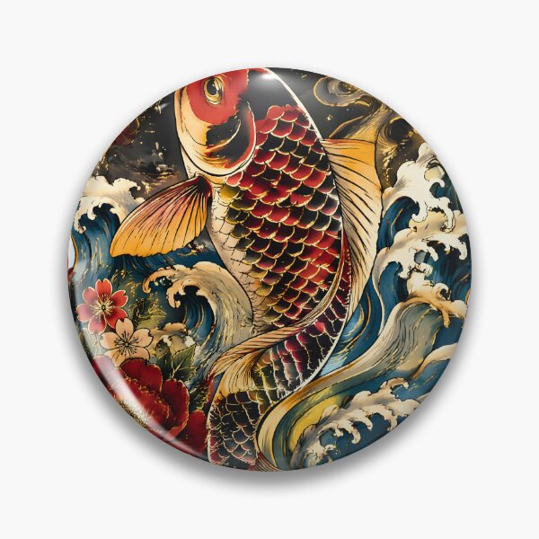 Item preview, Storm Koi – Japanese Koi Fish Thunder Dark Fantasy Art designed and sold by kaxymax.