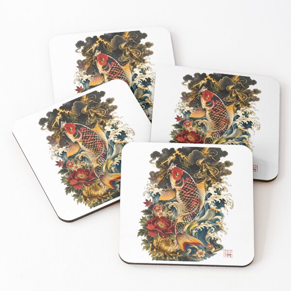 Item preview, Storm Koi – Japanese Koi Fish Thunder Dark Fantasy Art designed and sold by kaxymax.