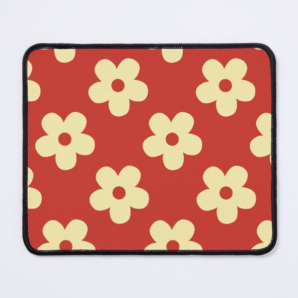Item preview, Cute Retro Floral Pattern | Vintage Red and Yellow Flowers | Retro Cottagecore Botanical Pattern | Preppy Vintage Daisies | Strawberry Red and Banana Cream Floral Pattern designed and sold by VivaFy.