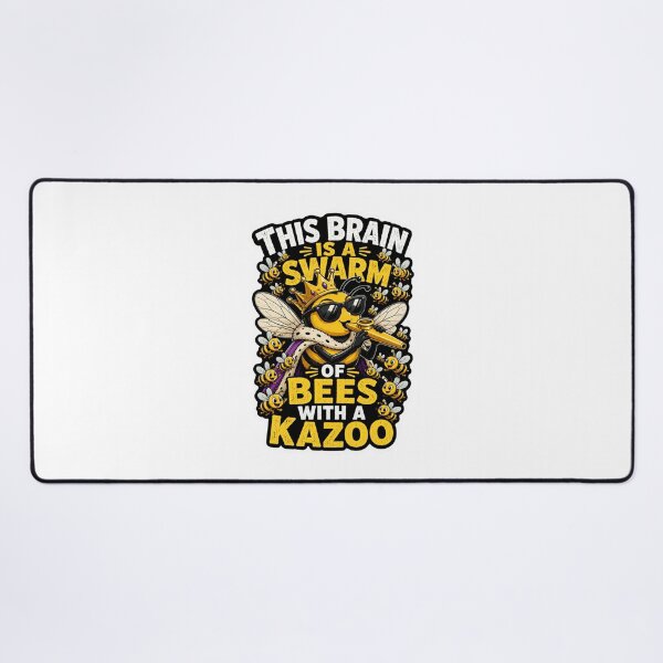 Item preview, This Brain Is A Swarm Of Bees With A Kazoo Funny Bee Humor designed and sold by ColeLaniTrading.