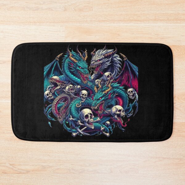 Item preview, Japanese Dragon Skull Art – Dark Fantasy Gothic Dragon Tattoo Design designed and sold by AvalonTshirts.
