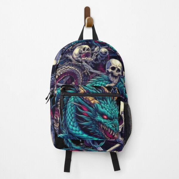 Item preview, Japanese Dragon Skull Art – Dark Fantasy Gothic Dragon Tattoo Design designed and sold by AvalonTshirts.