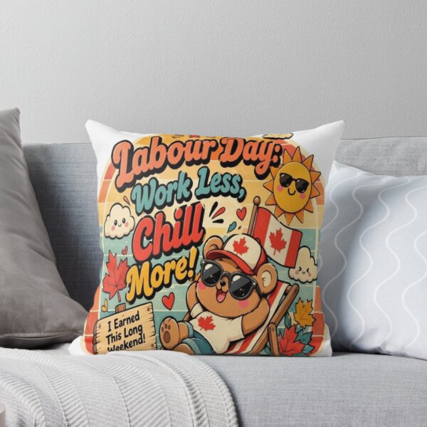 Item preview, Funny Retro Labour Day Work Less Chill More Cute Long Weekend Design designed and sold by InspiredCreatives.