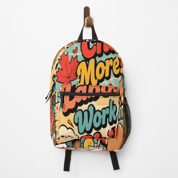 Item preview, Funny Retro Labour Day Work Less Chill More Cute Long Weekend Design designed and sold by InspiredCreatives.