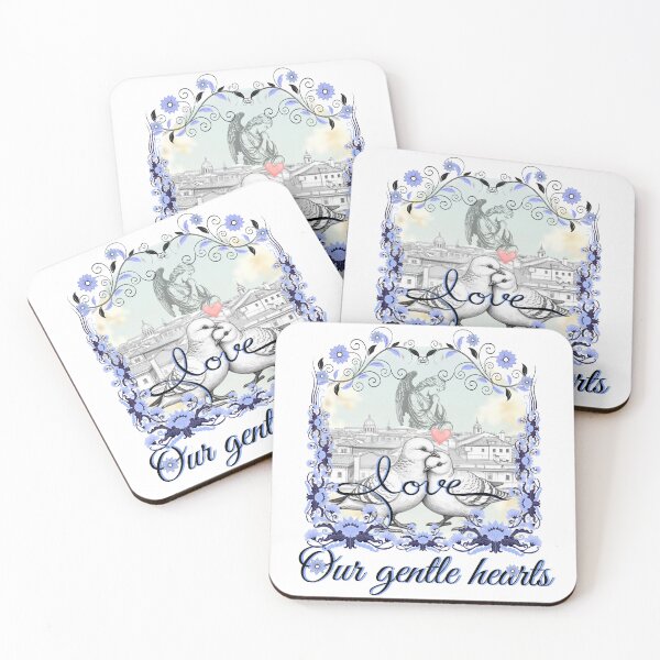 Item preview, LOVE PIGEONS - gentle hearts designed and sold by InasTees.