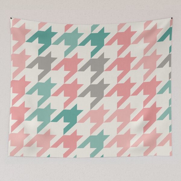 Item preview, Modern Colorful Houndstooth Pattern Peach designed and sold by TexSta.