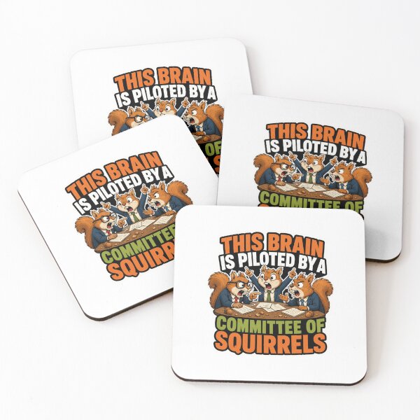 Item preview, This Brain Is Piloted By A Committee Of Squirrels Funny Squirrel Humor designed and sold by ColeLaniTrading.