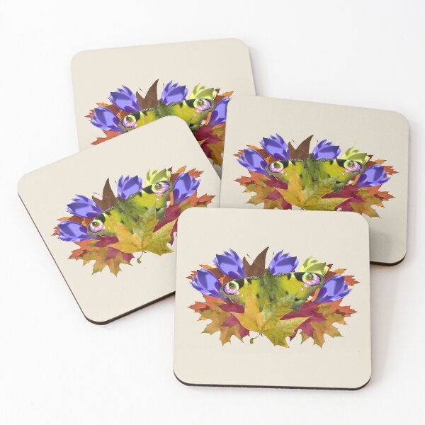 Item preview, Colorful autumn collage with flowers, leaves and butterfly designed and sold by mariya-ivanova.
