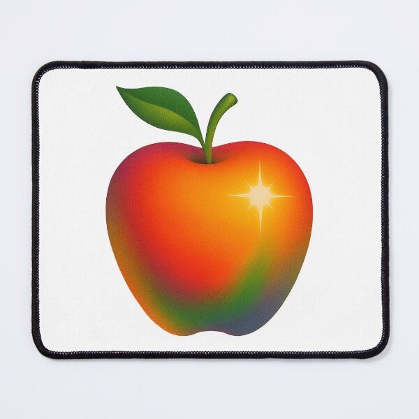 Item preview, Retro Airbrush Shiny Red Apple Illustration designed and sold by Vision Crafted.