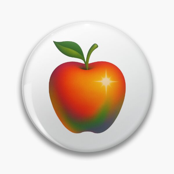 Item preview, Retro Airbrush Shiny Red Apple Illustration designed and sold by Vision Crafted.