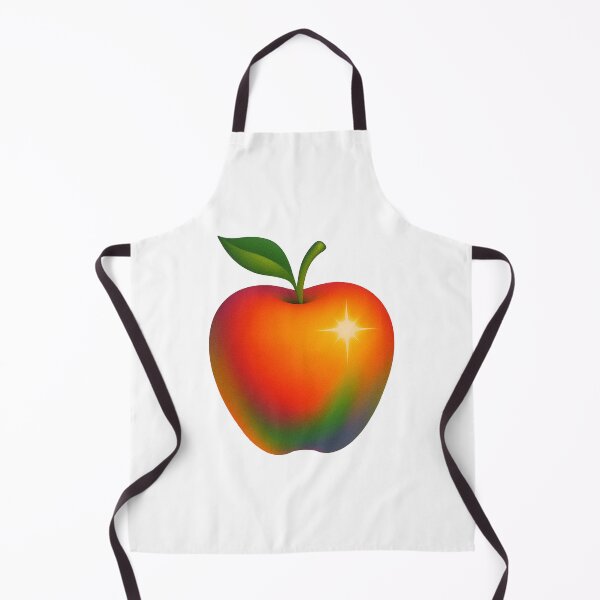 Item preview, Retro Airbrush Shiny Red Apple Illustration designed and sold by Vision Crafted.