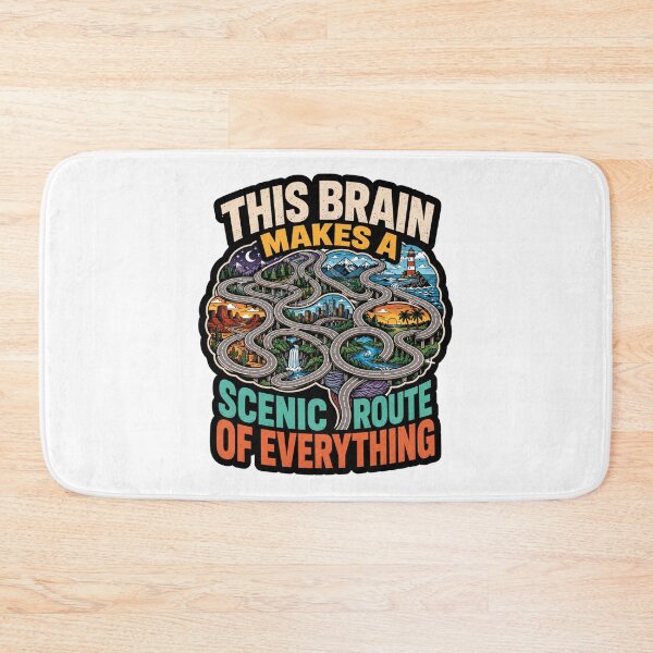 Item preview, This Brain Makes A Scenic Route Of Everything Creative Mind Road Trip designed and sold by ColeLaniTrading.