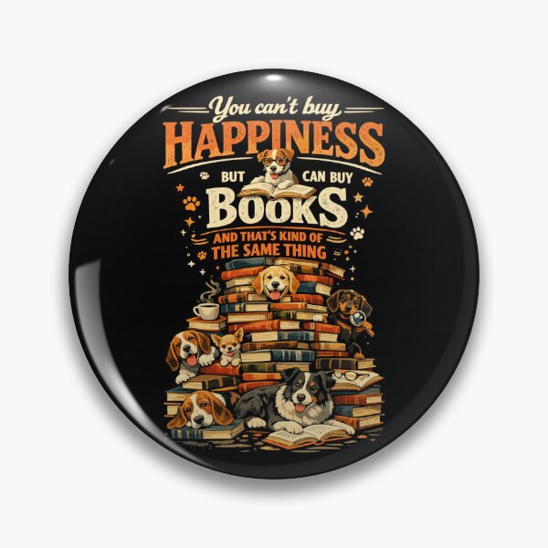 Item preview, Book Stack & Dogs: You Can't Buy Happiness designed and sold by Pineapple-Tree.