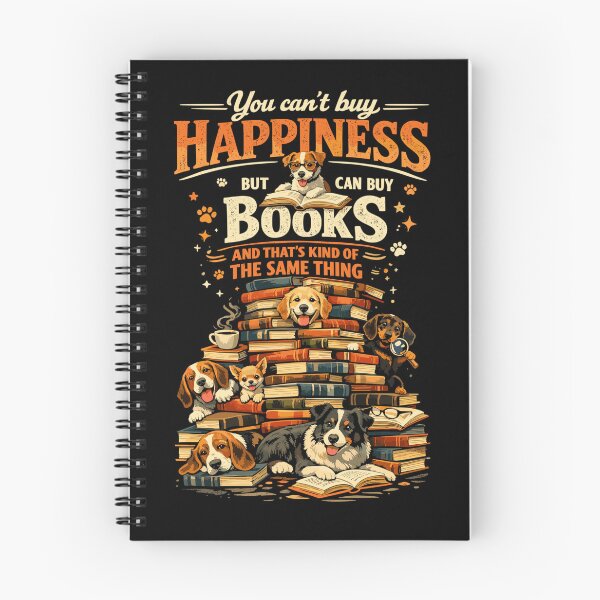 Item preview, Book Stack & Dogs: You Can't Buy Happiness designed and sold by Pineapple-Tree.