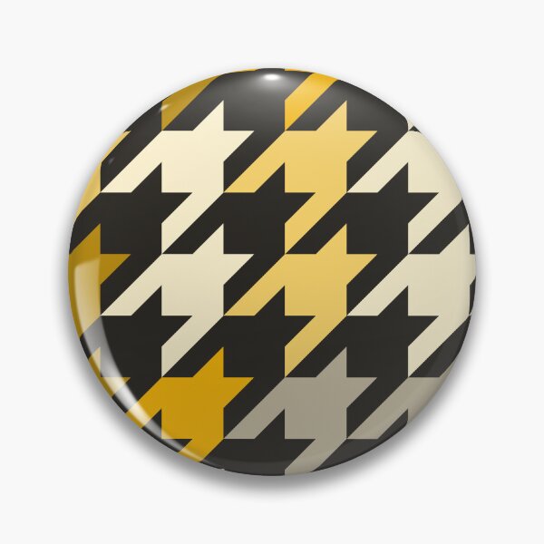 Item preview, Modern Colorful Houndstooth Pattern Gold designed and sold by TexSta.