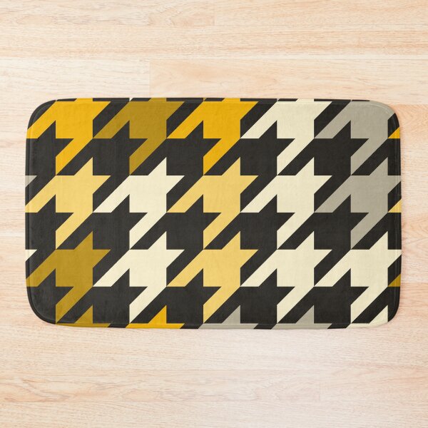Item preview, Modern Colorful Houndstooth Pattern Gold designed and sold by TexSta.