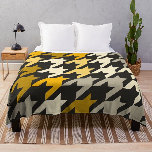 Item preview, Modern Colorful Houndstooth Pattern Gold designed and sold by TexSta.