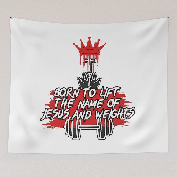 Item preview, Born To Lift Jesus And Weights Christian Gym designed and sold by Bezuiden.