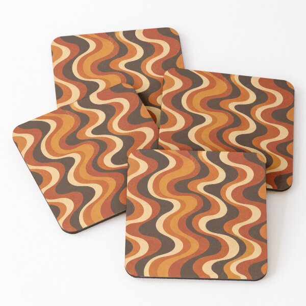 Item preview, Lava Flow Groovy Retro Pattern designed and sold by Golden Era Studio.