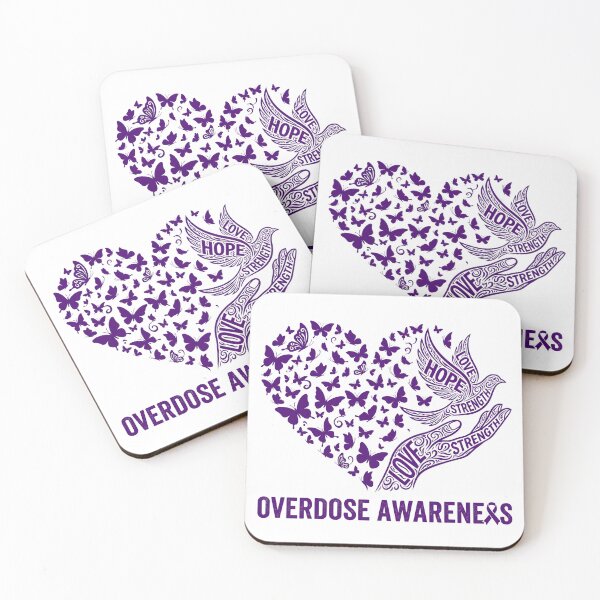 Item preview, Overdose Awareness Butterfly Purple Ribbon Hope Strength Support designed and sold by conggamenhatvip.