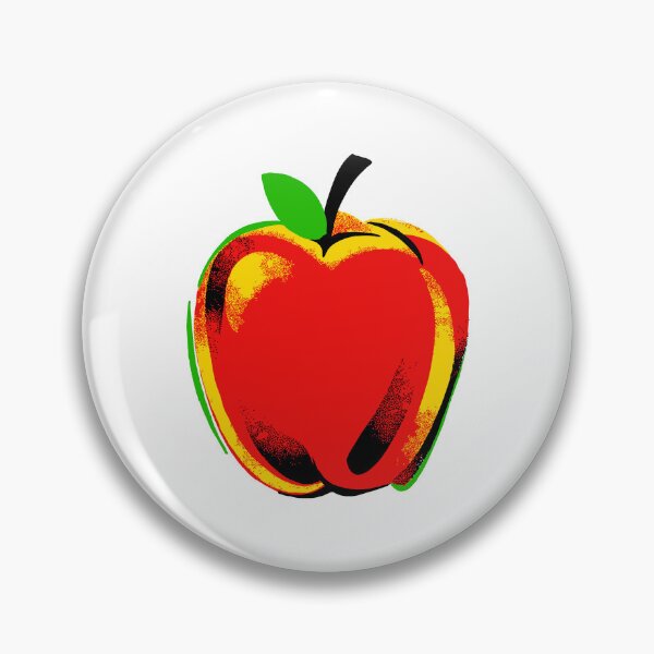 Item preview, Vibrant Pop Art Textured Red Apple Graphic designed and sold by Vision Crafted.