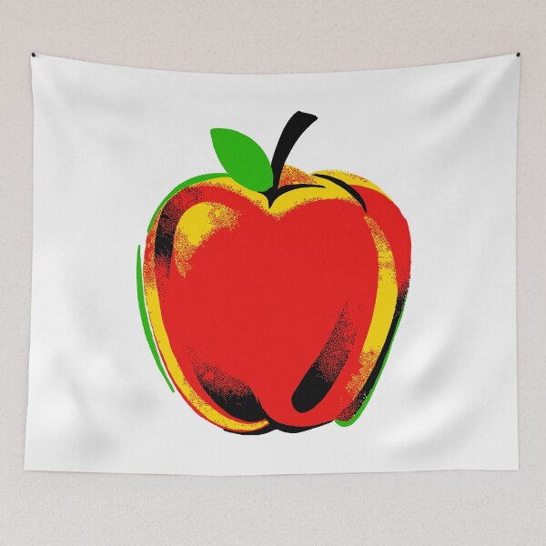 Item preview, Vibrant Pop Art Textured Red Apple Graphic designed and sold by Vision Crafted.