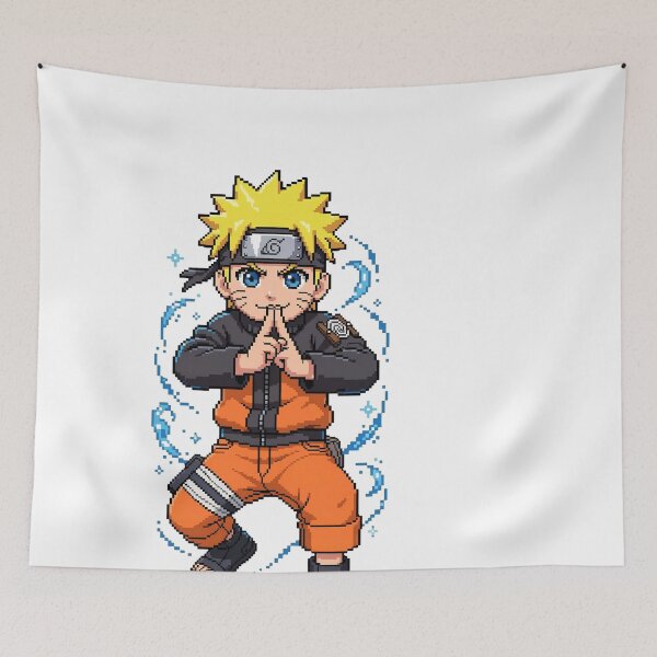 Item preview, Ninja Pixel Art Blue Energy designed and sold by teamzeta.