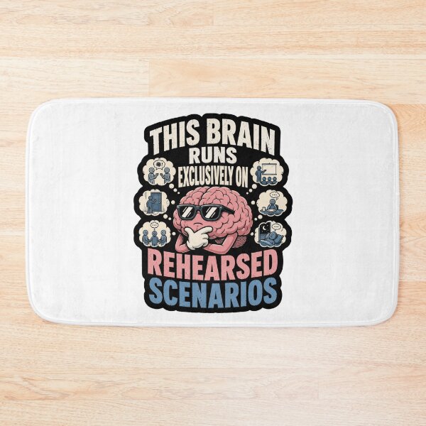 Item preview, This Brain Runs Exclusively On Rehearsed Scenarios Funny Brain Quote designed and sold by ColeLaniTrading.