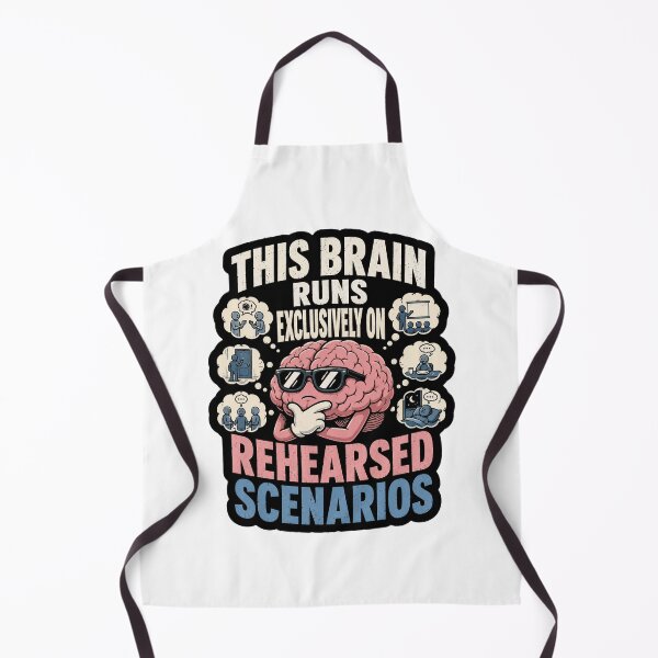 Item preview, This Brain Runs Exclusively On Rehearsed Scenarios Funny Brain Quote designed and sold by ColeLaniTrading.