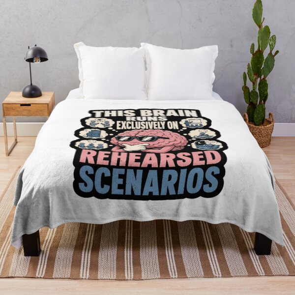Item preview, This Brain Runs Exclusively On Rehearsed Scenarios Funny Brain Quote designed and sold by ColeLaniTrading.