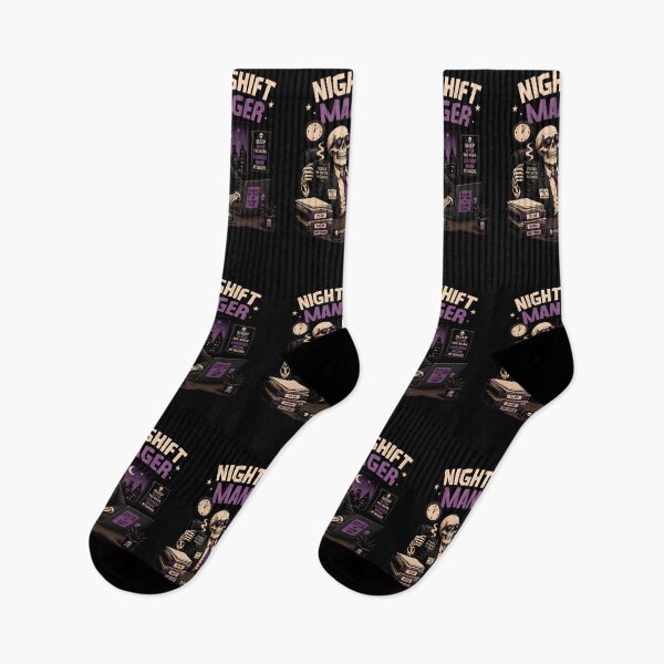 Item preview, Night Shift Manager – Funny Skeleton Office Humor Halloween Design designed and sold by SVALANART.