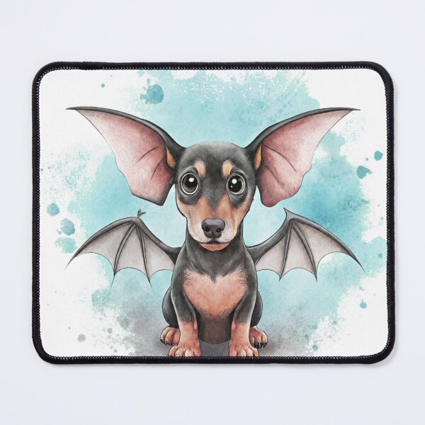 Item preview, Cute Bat Dachshund Vampire Wiener Dog Halloween Art designed and sold by iPrintPaws.
