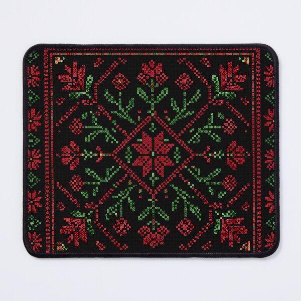 Item preview, Palestinian Tatreez Floral Embroidery | Traditional Cross Stitch Pattern designed and sold by BrainCurves.