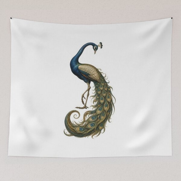 Item preview, Elegant Vintage Illustration Peacock designed and sold by Snurly.