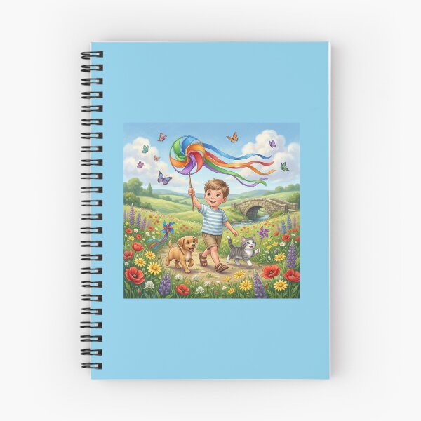 Item preview, Child's walk in a blooming nature scene. designed and sold by JoyNest = "The nest of joy".