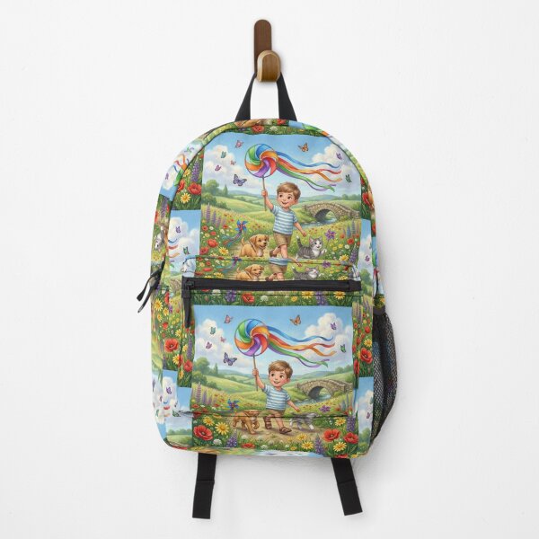 Item preview, Child's walk in a blooming nature scene. designed and sold by JoyNest = "The nest of joy".