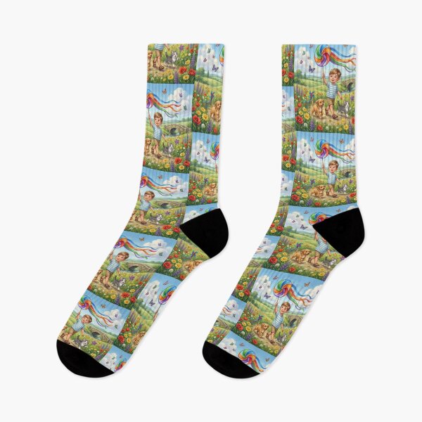Item preview, Child's walk in a blooming nature scene. designed and sold by JoyNest = "The nest of joy".