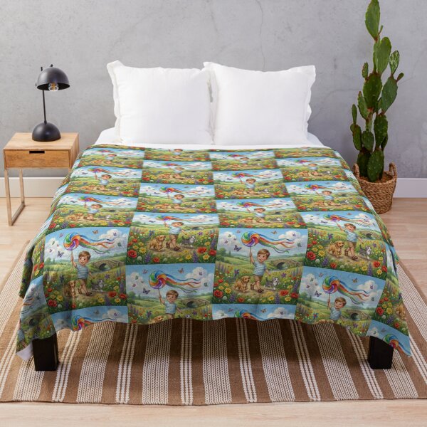 Item preview, Child's walk in a blooming nature scene. designed and sold by JoyNest = "The nest of joy".