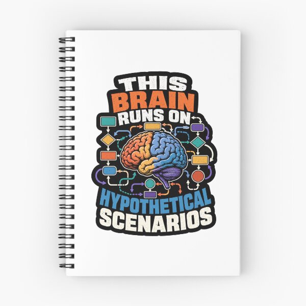 Item preview, This Brain Runs on Hypothetical Scenarios Neuroscience Humor designed and sold by ColeLaniTrading.