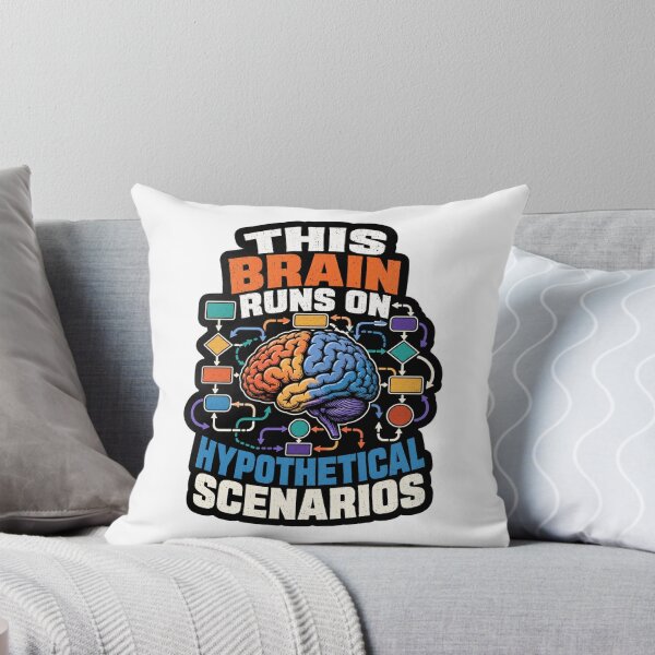 Item preview, This Brain Runs on Hypothetical Scenarios Neuroscience Humor designed and sold by ColeLaniTrading.