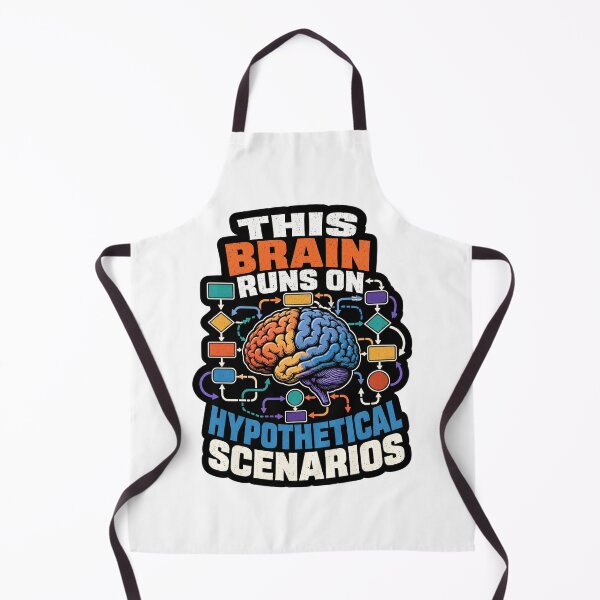 Item preview, This Brain Runs on Hypothetical Scenarios Neuroscience Humor designed and sold by ColeLaniTrading.