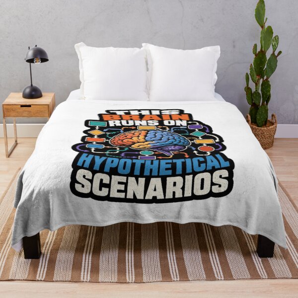 Item preview, This Brain Runs on Hypothetical Scenarios Neuroscience Humor designed and sold by ColeLaniTrading.