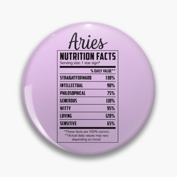Item preview, Aries Nutrition Facts Funny Zodiac Shirt | Astrology Gift designed and sold by Lotta Luxxa Lifestyle.
