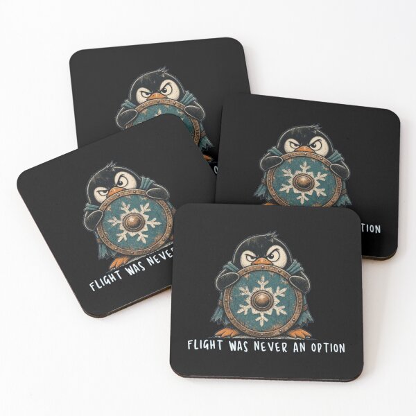 Item preview, Flight Was Never An Option - Cute Viking Penguin with Shield designed and sold by Gbriel3.