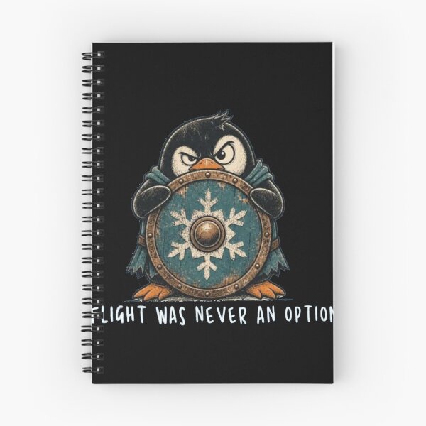 Item preview, Flight Was Never An Option - Cute Viking Penguin with Shield designed and sold by Gbriel3.
