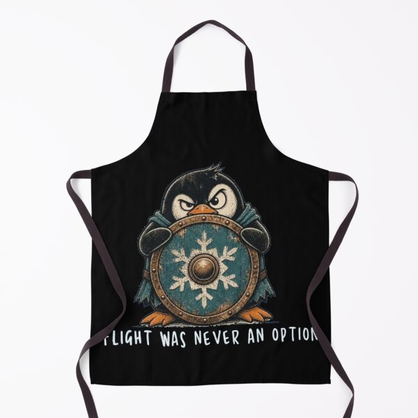 Item preview, Flight Was Never An Option - Cute Viking Penguin with Shield designed and sold by Gbriel3.